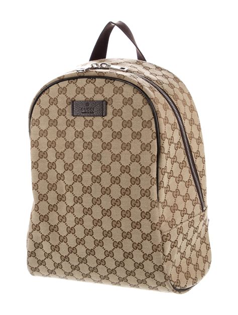 Gucci Gg Canvas Jackie Backpack Brown Backpacks Handbags