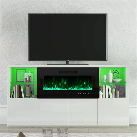 Amazon Luxoak Electric Fireplace Tv Stand For Tvs Up To