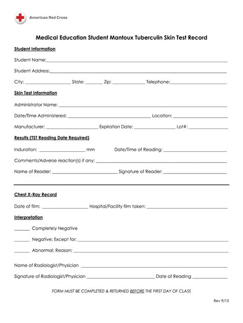 Mantoux Tuberculin Skin Test Record Form Fill Out And Sign Online Dochub