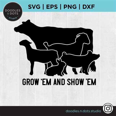 Grow Em And Show Em Svg Livestock Svg For Cricut Show Cattle Etsy