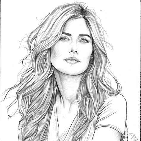 Jennifer Aniston Portrait Coloring Page