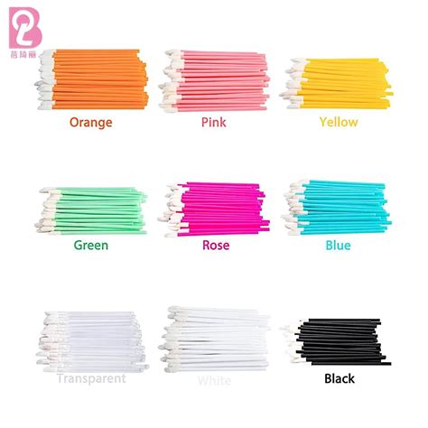 Beiqili Pcs Bag Disposable Lip Brush Flocking Lip Gloss Applicators