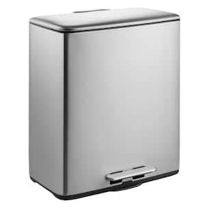 Home Zone Living Gal Stainless Steel Step On Kitchen Trash Can