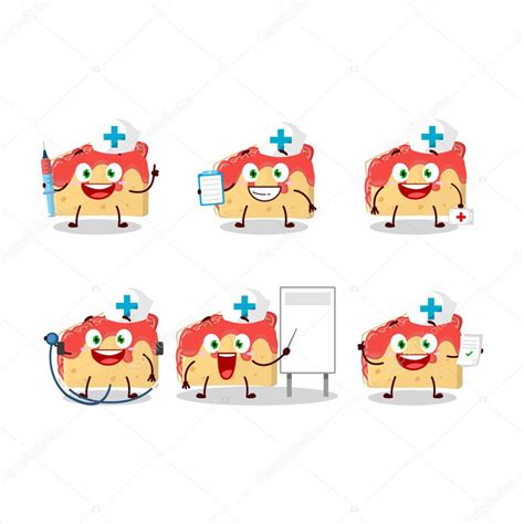 Emoticono de profesión médica con personaje de dibujos animados