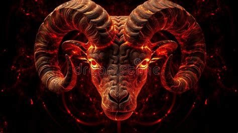 Fiery Aries Ram Symbol Ai Generated Stock Illustration - Illustration of logo, spiritual: 274452818