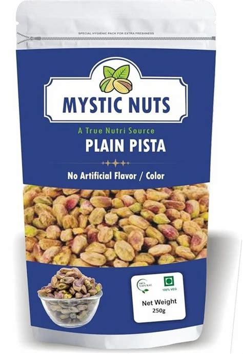 Without Shell Kernel Mystic Nuts Premium Plain Pista Packaging Size