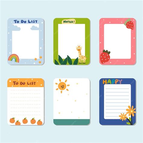 Premium Vector | Cute scrapbook note template