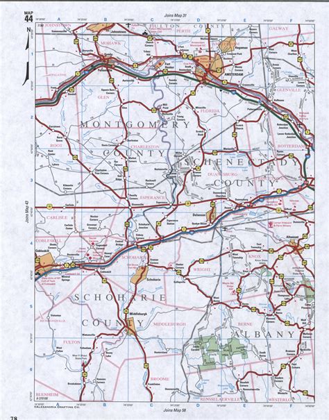 Map Of Schenectady County New York State Detailed Image Map Of