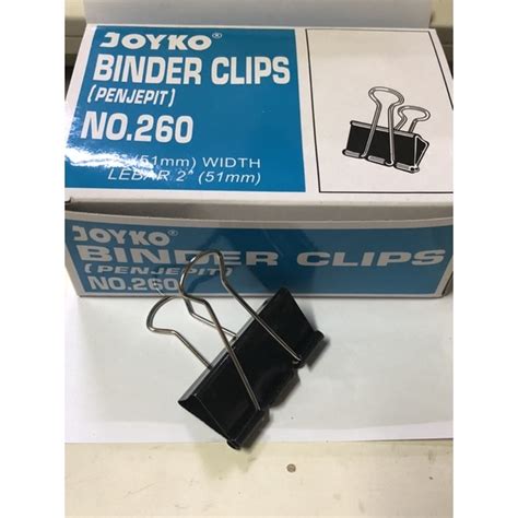 Jual JOYKO BINDER CLIPS PENJEPIT BUKU NO 260 Shopee Indonesia