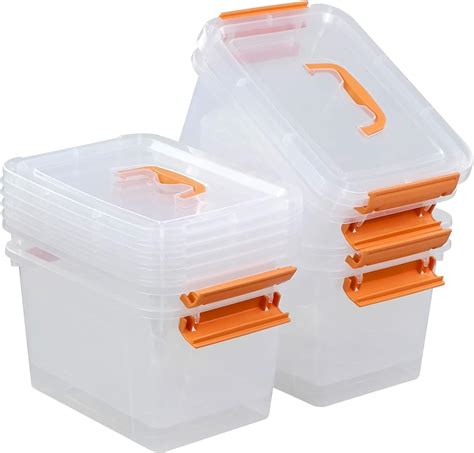 Amazon AnnkkyUS 6 Pack 3 L Small Box With Lid Plastic Clear