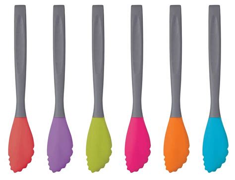 Colourworks Silicone Headed Tongs With Grey Handles Completely Safe For Use On Non Stick