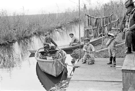 Spanish Muskrat Trappers Camp Near Delacroix Island Louisiana 1940