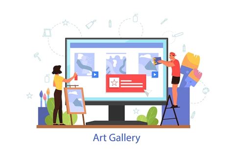 Concepto De Museo O Galer A De Arte En L Nea Plataforma Online De