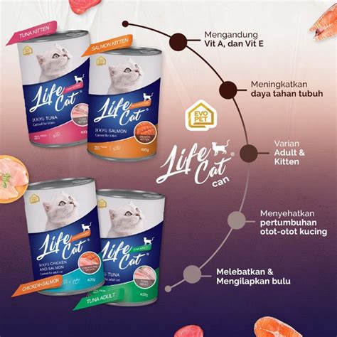 Jual Life Cat Kaleng 400gr All Varian Makanan Kucing Basah Makanan