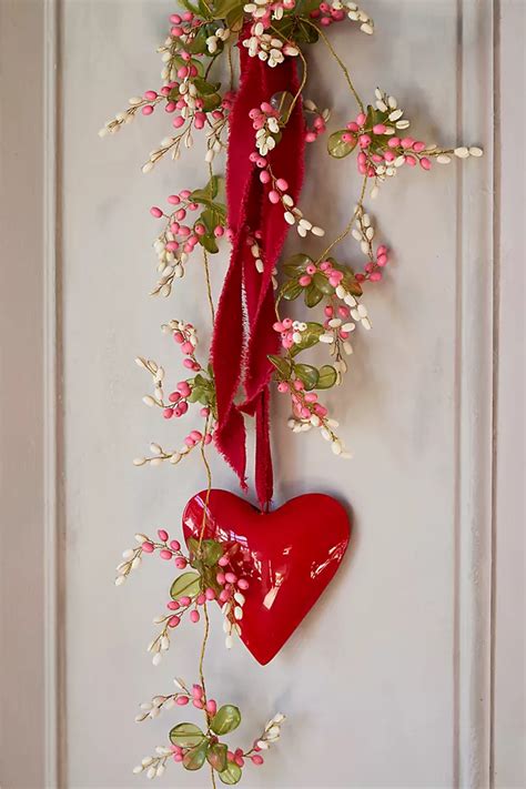 Enamel Heart Ornaments Set Of 2 Anthrohome
