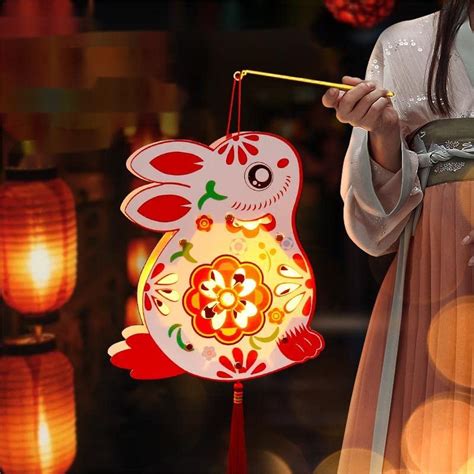 Lampion Lapin Chinois Led Chine C Leste