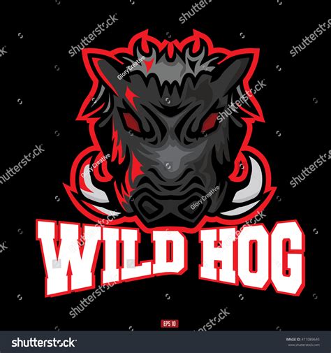 Wild Hog Mascot Illustration Stock Vector 471089645 Shutterstock