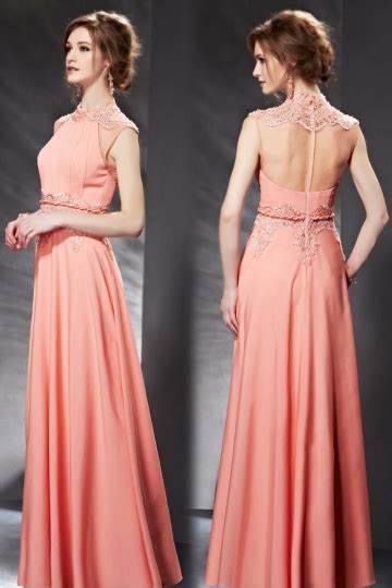 Chic Langes Rosa Ärmelloses A Linie Abendkleid Aus Chiffon [xhc30800] € 355 21 Persunshop De