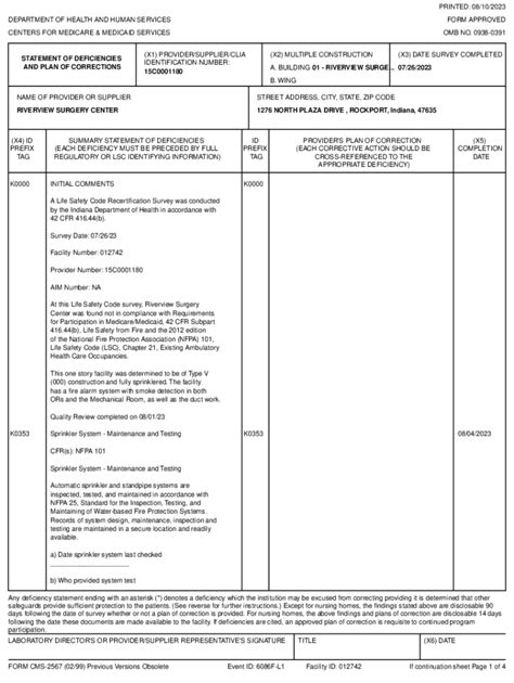 Fillable Online Substantiated Federal And State Deficiencie Fax Email