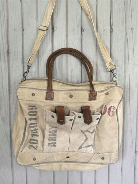 Upcycled Canvas Tote Bag Vintage Canvas Bags Recycled Canvas Bags Bags