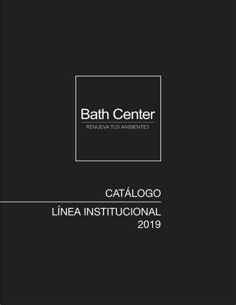 Catalogo Linea Institucional BathCenter