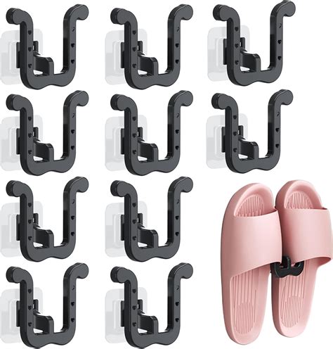 Braleto 10 Pcs Slipper Holder Wall Mounted Door Slippers Organizer