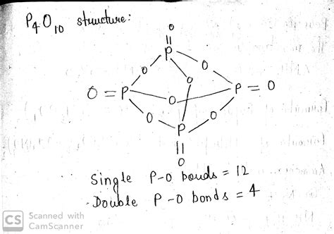 Draw The Structure Of P4O10 And Identify The Number Of Single And