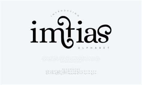 Imtias Premium Lujo Elegante Alfabeto Letras Y Números Elegante