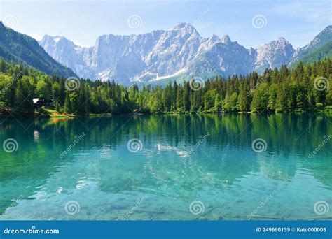 View Of The Laghi Di Fusine Inferiore In Comune Di Tarvisio Stock Image