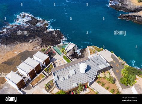 Aerial View Of Tarrafal Coast Ponta De Atum In Santiago Island In