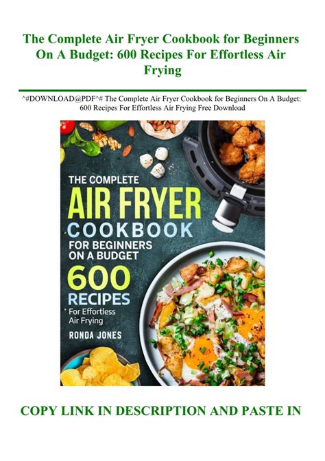 Download Pdf The Complete Air Fryer Cookbook For Beginners On A