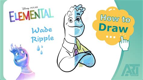 Elemental How To Draw A Wade Ripple Disney Movies Step By Step Youtube