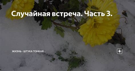 Случайная встреча. Часть 3. | Жизнь - штука тонкая... Рассказы о любви ...