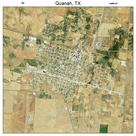 Aerial Photography Map of Quanah, TX Texas