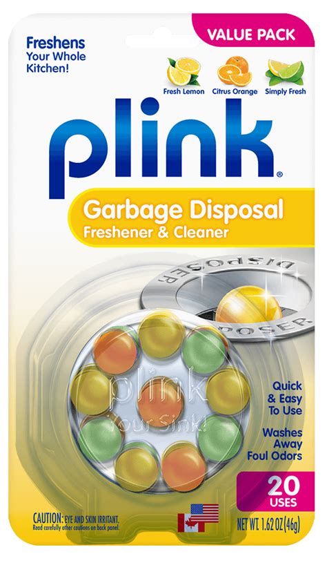 Plink® | Garbage Disposal Freshener & Cleaner | Fresh Lemon | Garbage disposal cleaner, Disposal ...