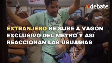 Extranjero se sube a vagón exclusivo del Metro CDMX y así reaccionan