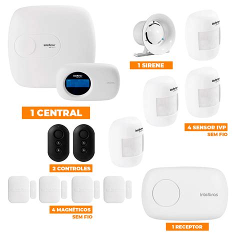 Kit De Alarme Intelbras Central Amt E C Sensores