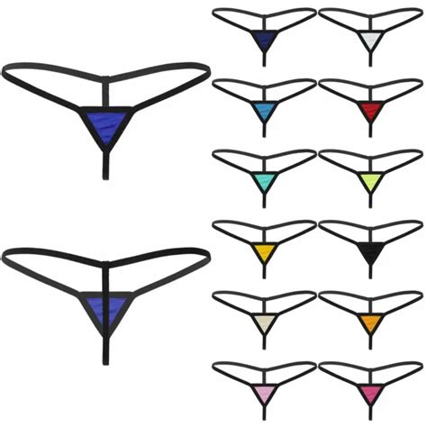 WOMEN MINI MICRO Thong Tiny G String Elastic T Back Underpant Underwear