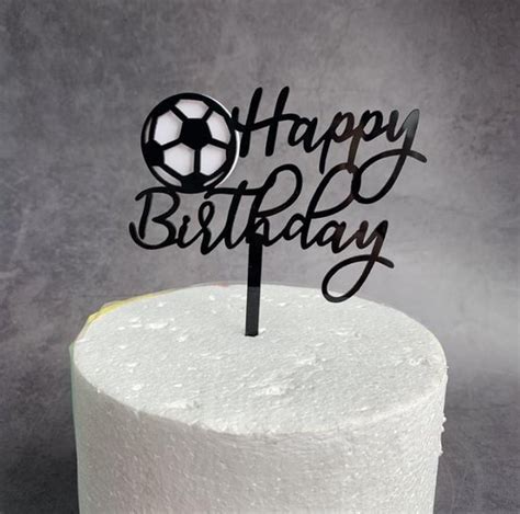 Voetbal Taarttopper Happy Birthday Taart Topper Taart Topper Cake