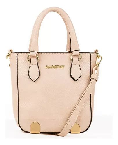 Bolso Rafitthy Creme Nude para mujer pequeño marco de herrajes diseño de tela dorada