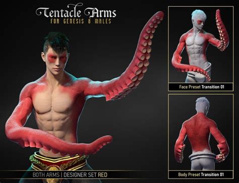 Fpe Tentacle Arms For Genesis Males D Models For Daz Studio And Poser