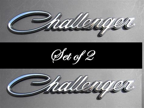 Two 2008-2013 Dodge Classic Challenger Fender Emblems Nameplate OEM ...