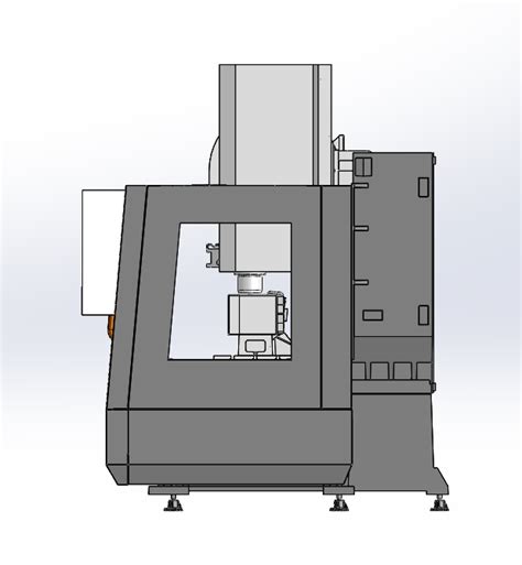 五轴数控加工中心三维设计solidworks 2017模型图纸下载 懒石网