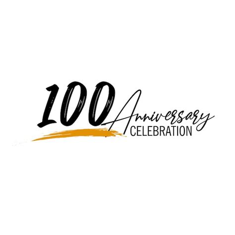 Premium Vector 100th Years Anniversary Celebration With Brown Brush