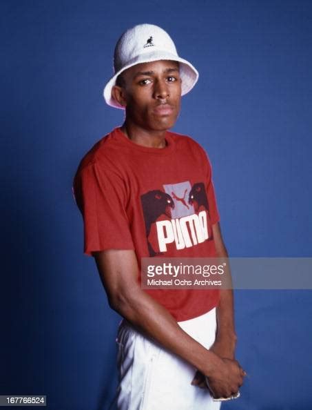 Rapper Mc Shan Poses For A Portrait Session Wearing A Kangol Hat And