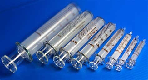 Ml Glass Syringe Luer Slip Hypodermic Sanitex Made In Switzerland