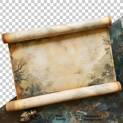 Premium Psd Vintage Old Paper Isolatd On Transparent Background