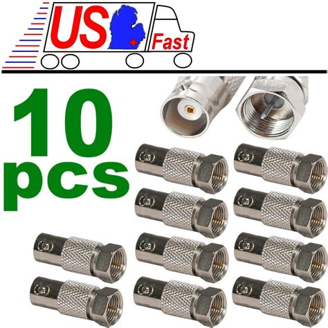 Pcs Bnc Female To F Type Male Coax Coaxial Cable Connector Adapter