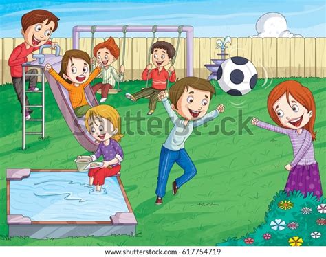 30127 Cartoon Kids Playing Water Royalty Free Photos And Stock Images