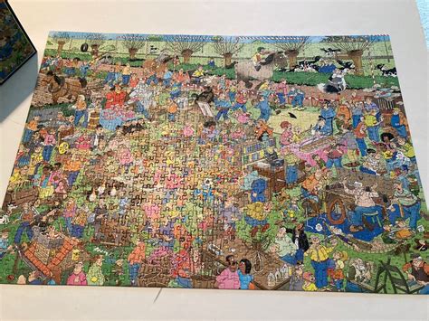 Jan Van Haasteren The Dutch Craft Market Puzzle Piece Complete Ebay